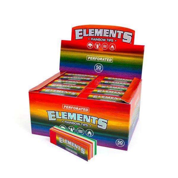 Elements Perforated Rainbow Rolling Tips - Everyday Smoking