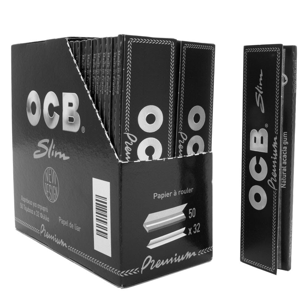 OCB Black Slim Premium Rolling Papers - Everyday Smoking