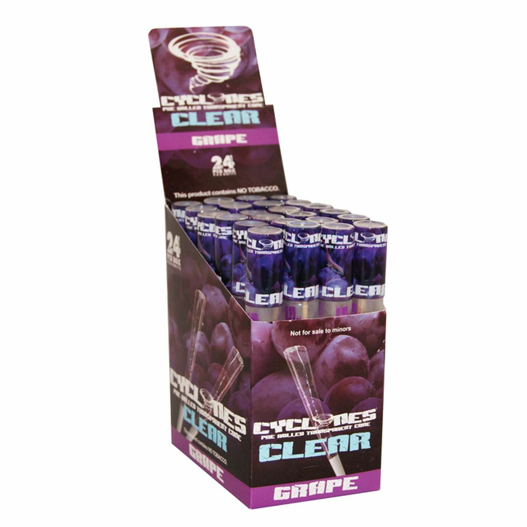 Cyclones "Grape" Clear Pre Rolled Cones