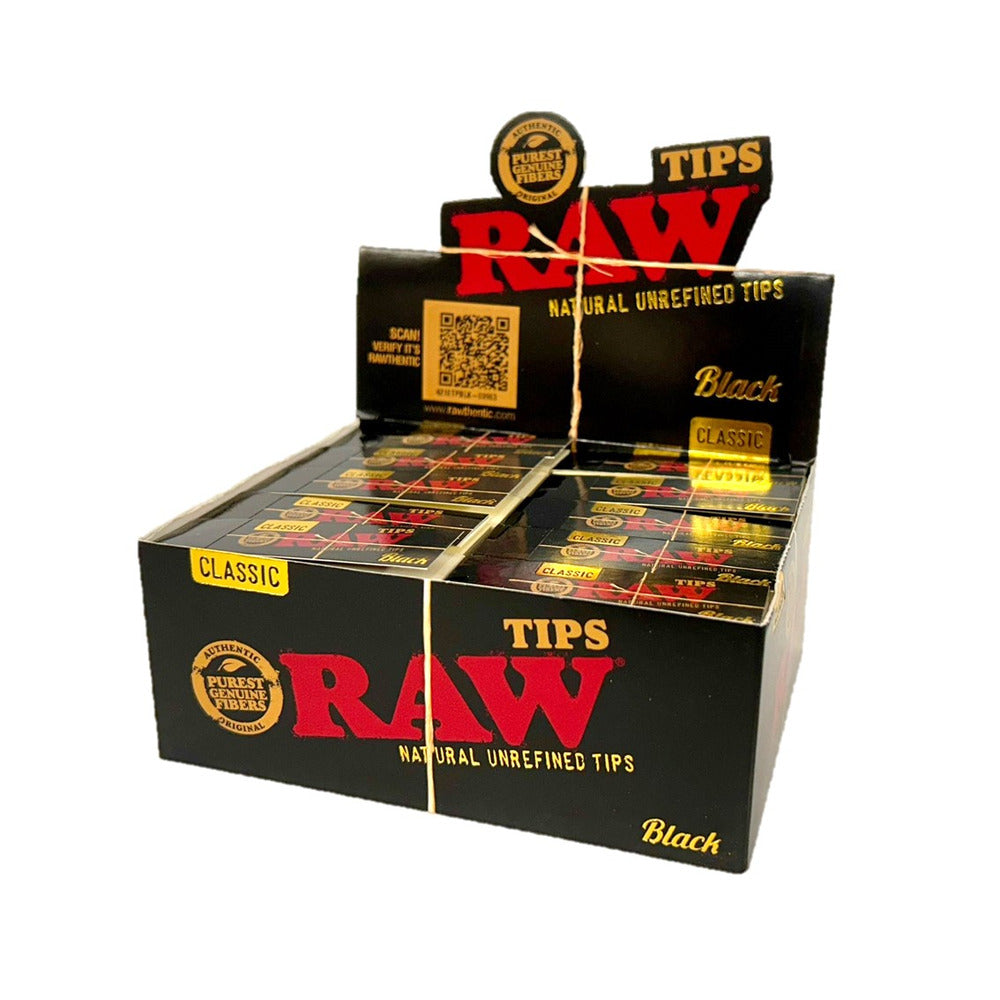 Raw Black Classic Rolling Tips - Everyday Smoking
