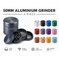 Everyday Smoking aluminum 4-piece grinder, 50mm diameter, with textured grip and multiple compartments for grinding herbs.