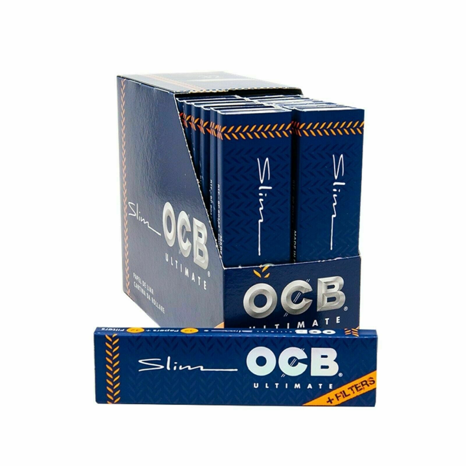 OCB Blue Ultimate Slim Kingsize Rolling Papers with Tips - Everyday Smoking 