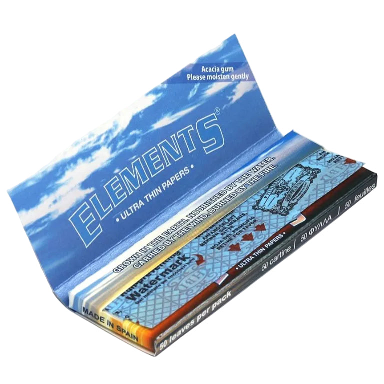 Elements Blue Ultra Thin Kingsize Rolling Papers - Everyday Smoking 