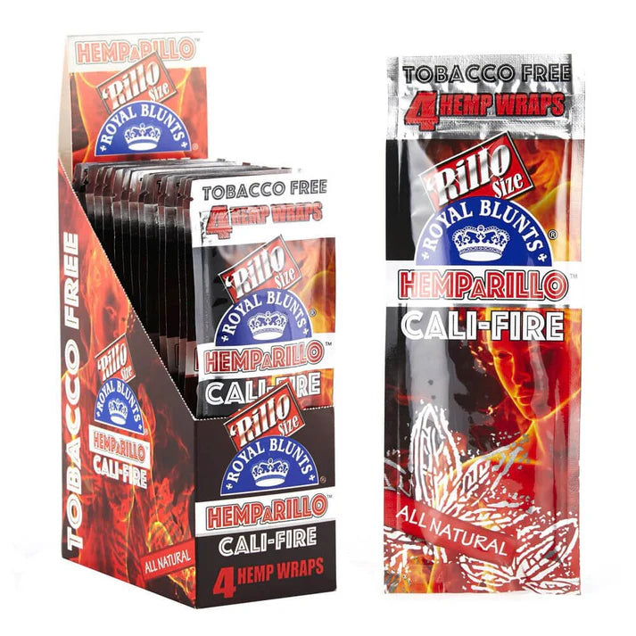 Hemparillo Royal Blunts "Cali-Fire" Rillo Size 4 Hemp Wraps - Everyday Smoking 