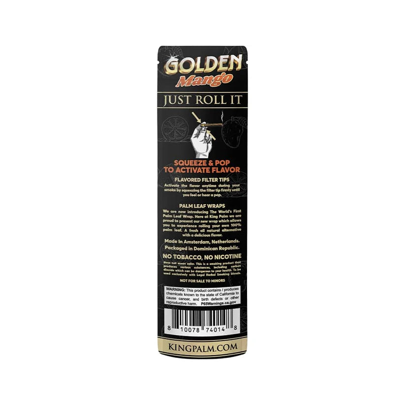 King Palm "Golden Mango" Lemon Blunt Wraps - Everyday Smoking 