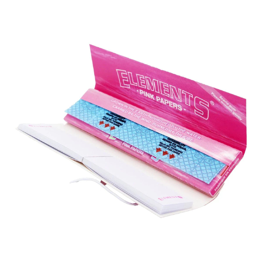 Elements Pink Connoisseur Kingsize Rolling Papers with Tips - Everyday Smoking 