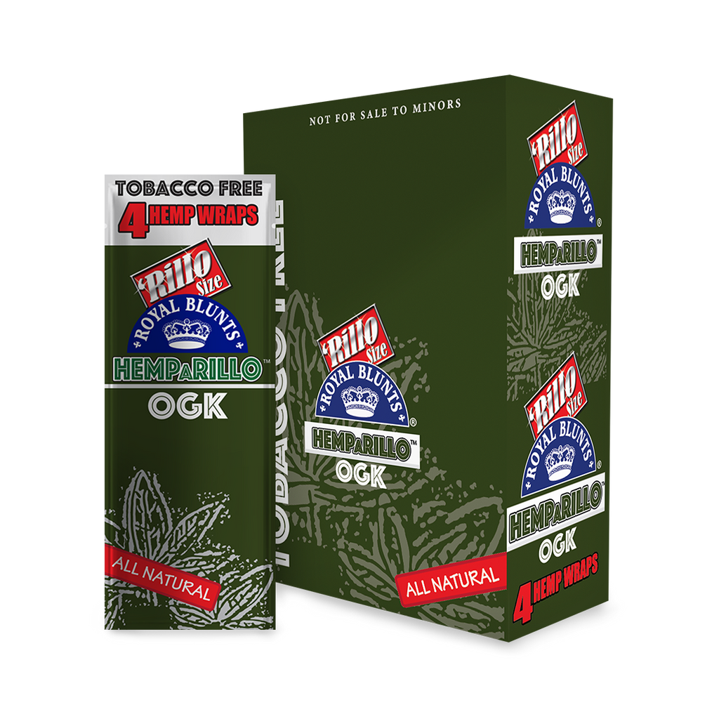 Hemparillo Royal Blunts "OGK" Rillo Size 4 Hemp Wraps - Everyday Smoking 
