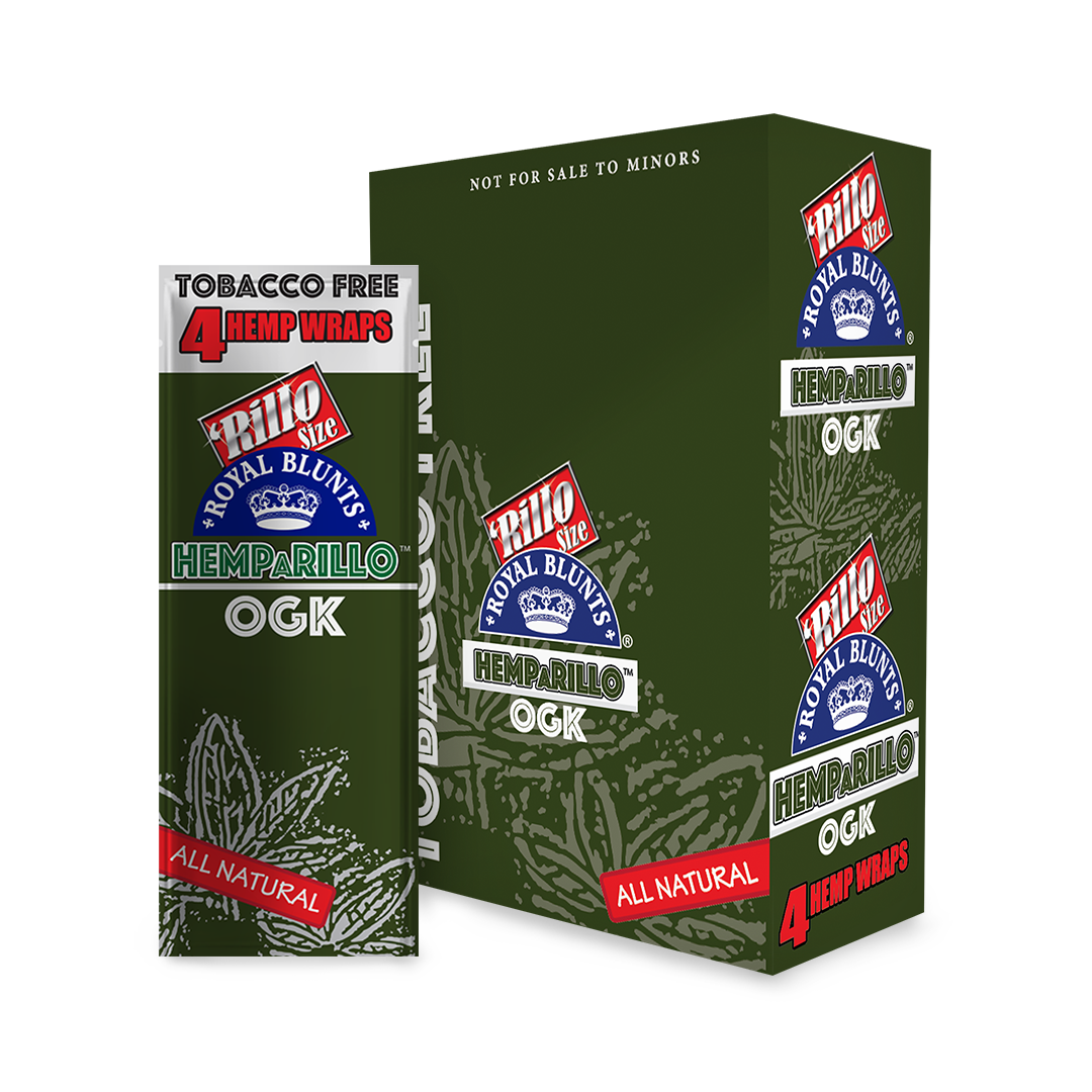 Hemparillo Royal Blunts "OGK" Rillo Size 4 Hemp Wraps - Everyday Smoking 
