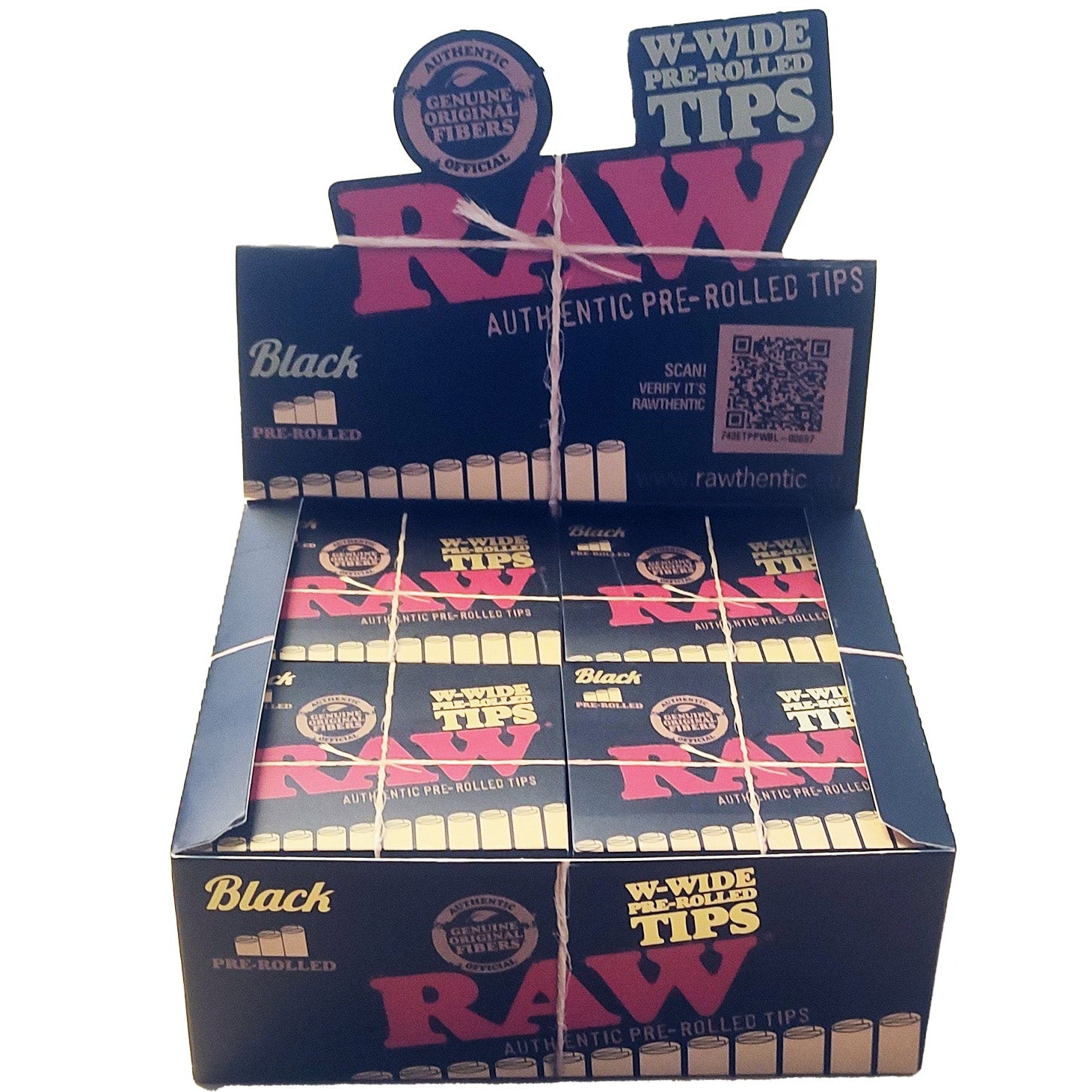 Raw Black Wide Pre Rolled Tips - Everyday Smoking 
