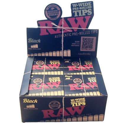 Raw Black Wide Pre Rolled Tips - Everyday Smoking 