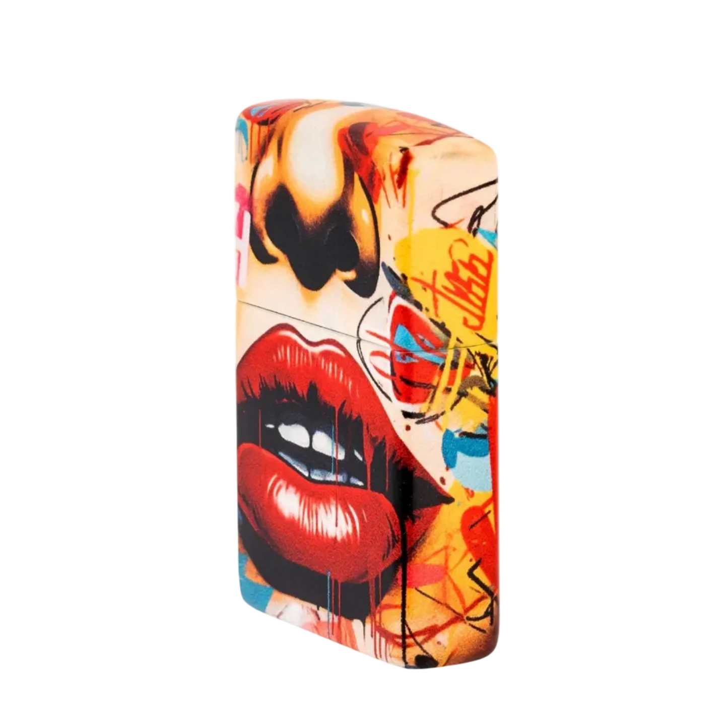 Zippo Graffiti Lips Urban Art Design Windproof Lighter - Everyday Smoking 