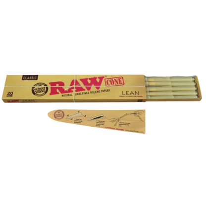 Raw Classic Lean 20 Pre Rolled Cones - Everyday Smoking 