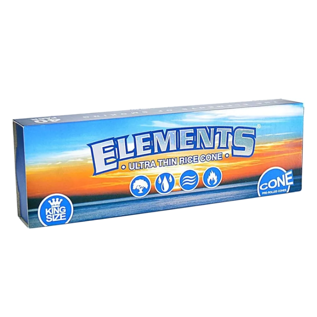 Elements Ultra Thin 40 Pack Kingsize Pre Rolled Cones - Everyday Smoking 