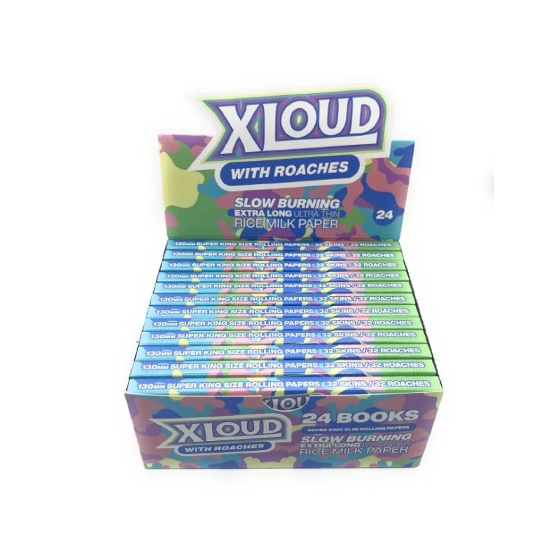 XLoud Extra Long Ultra Thin Rice Milk Papers with Tips - Everyday Smoking 