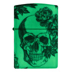 Zippo Floral Skull Glow in the Dark Windproof Lighter - Everyday Smoking 