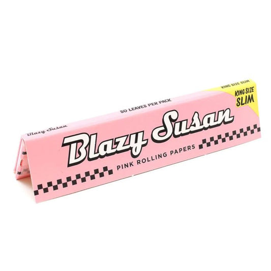 Blazy Susan Pink Kingsize rolling papers slim pink paper pack
