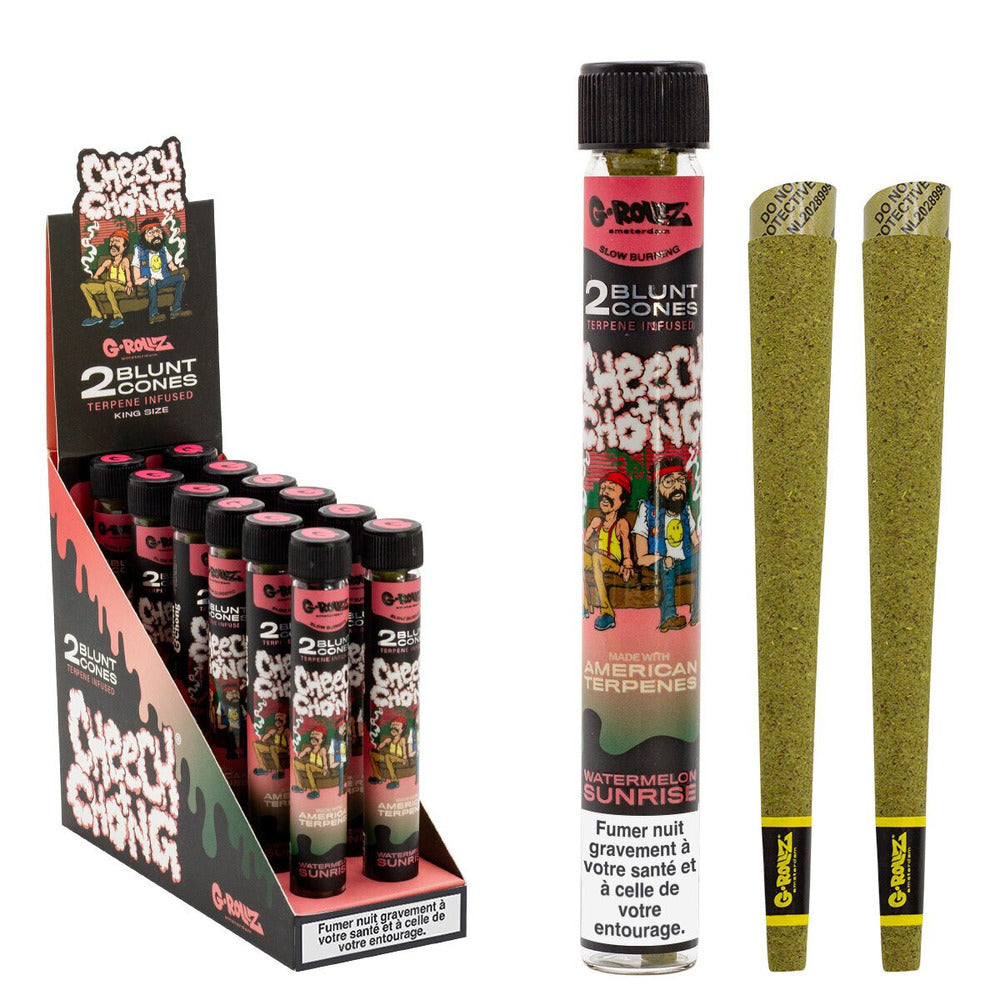 G Rollz Cheech & Chong "Watermelon Sunrise" Terpene Infused Blunt Cones - Everyday Smoking 