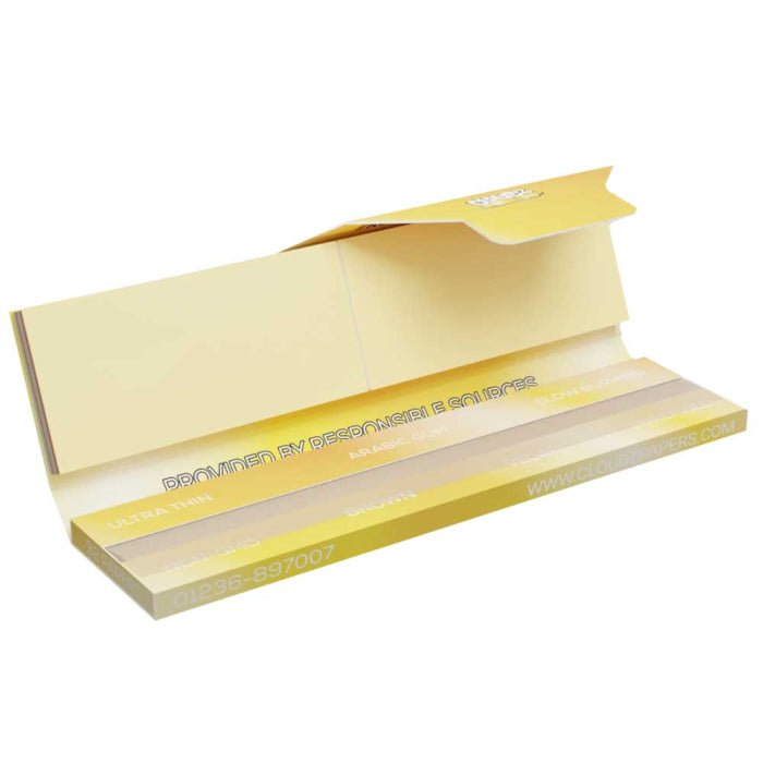 Cloudz Brown Kingsize Rolling Paper with Tips - Everyday Smoking 