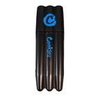 Cookies blue triple joint holder black plastic case for three king size slim cones

