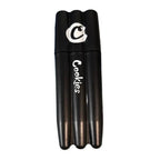 Cookies white triple joint holder black plastic case holding three king size slim cones
