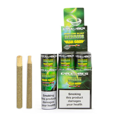 Cyclones herbies mean green hemp cones with tips tobacco free 2 pack
