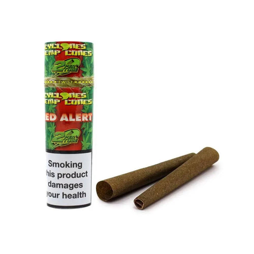 Cyclones red alert hemp cones pre rolled blunt wraps king size 2 pack
