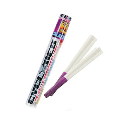 Cyclones The Purple Unknown clear pre rolled cones with roach tips in protective tube
