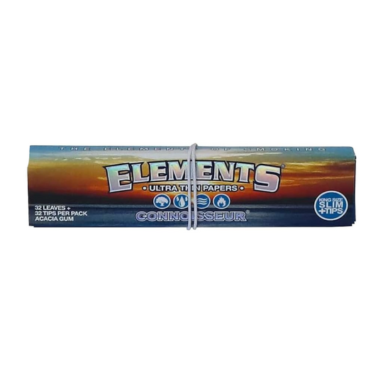 Elements Blue Ultra Thin kingsize rolling papers with tips ultra thin rice paper pack