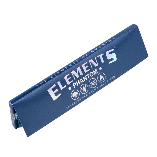 Elements Phantom kingsize rolling papers ultra-thin blue pack vegan gum 32 leaves