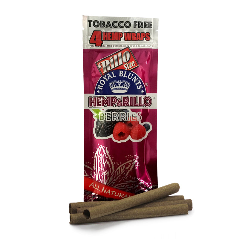 Hemparillo Royal Blunts berries rillo size hemp wraps pack