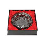 RAW The Dark Side glass ashtray showing a sleek, dark-colored design with the RAW logo embossed on the surface.