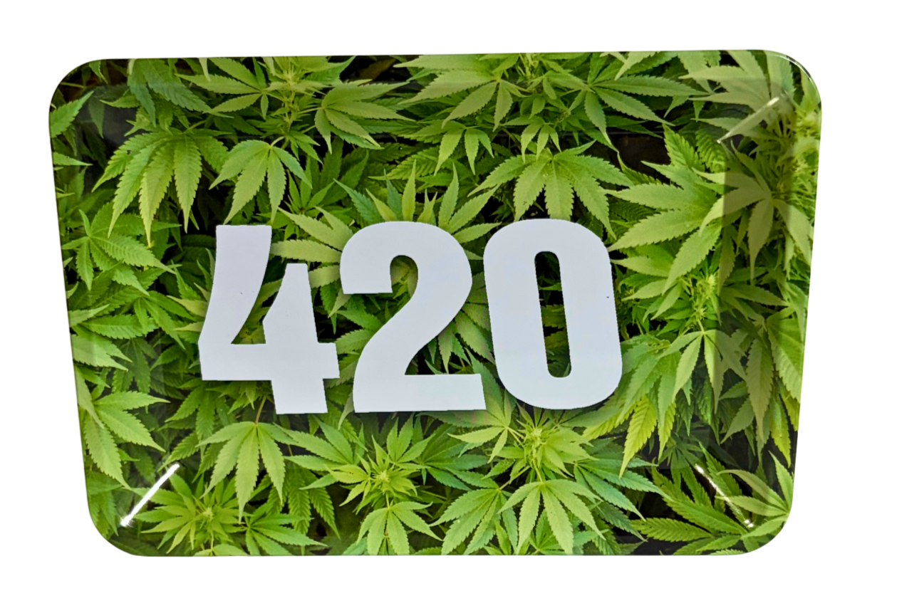420 Leaf Small Rolling Tray - Everyday Smoking 