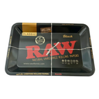 Raw Black Square Small Rolling Tray - Everyday Smoking 