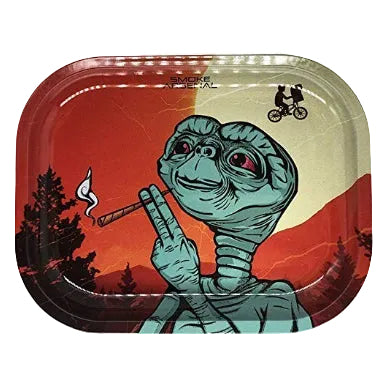 Smoking Alien Small Rolling Tray - Everyday Smoking 
