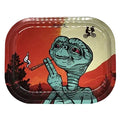 Smoking Alien Small Rolling Tray - Everyday Smoking 