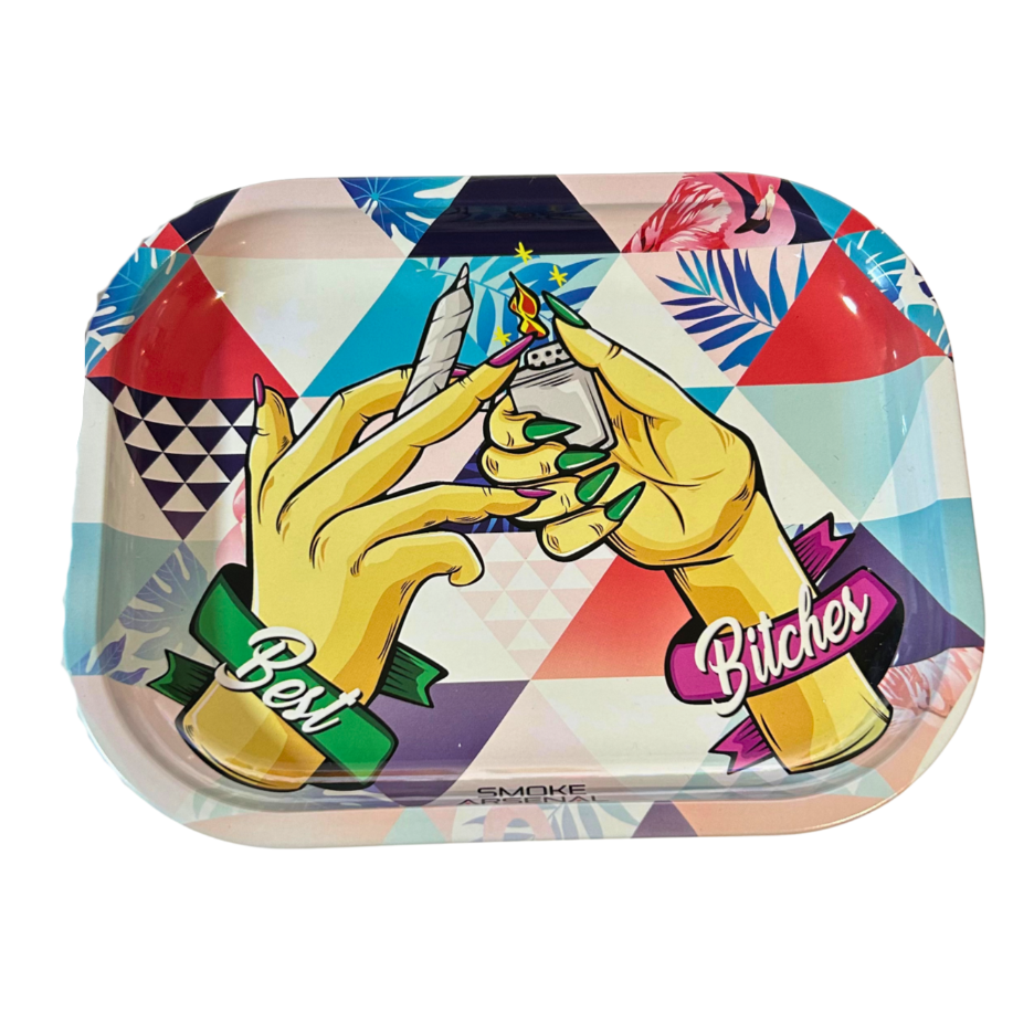 Best Bitches Small Rolling Tray - Everyday Smoking 