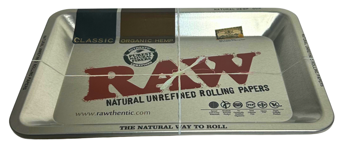 Raw Silver Square Small Rolling Tray - Everyday Smoking 