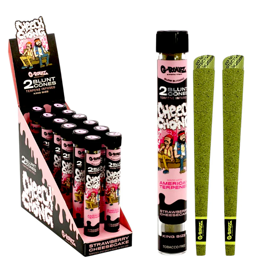G Rollz Cheech & Chong "Strawberry Cheesecake" Terpene Infused Blunt Cones - Everyday Smoking 
