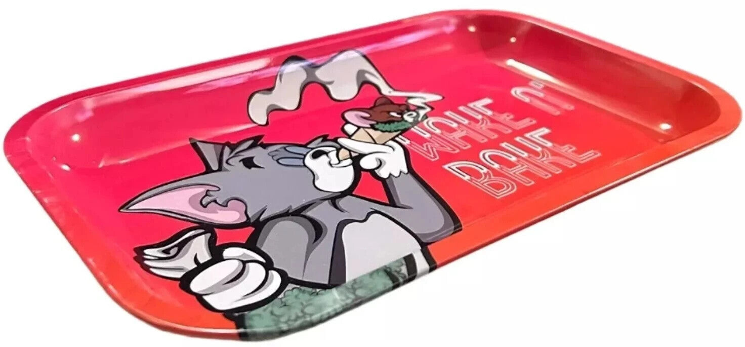 Tom & Jerry "Wake N Bake" Medium Rolling Tray - Everyday Smoking 