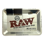 Raw Silver Square Small Rolling Tray - Everyday Smoking 