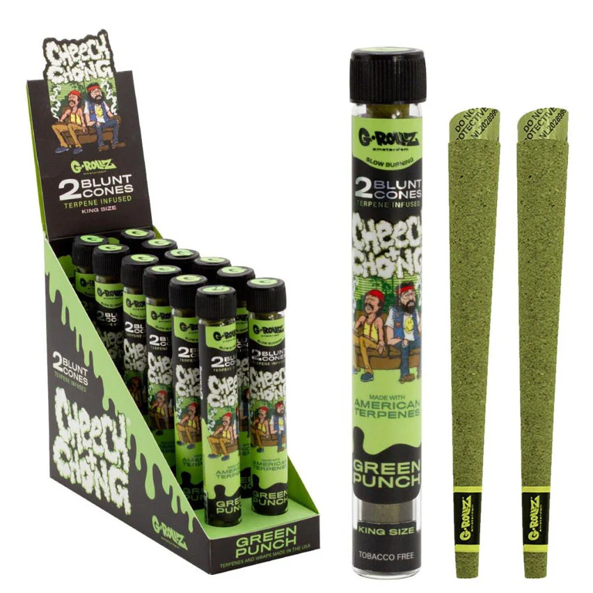 G Rollz Cheech & Chong "Green Punch" Terpene Infused Blunt Cones - Everyday Smoking 
