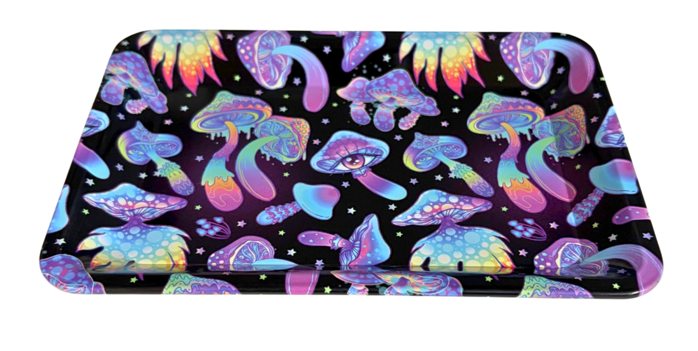 Mushroom Pattern Small Rolling Tray - Everyday Smoking 