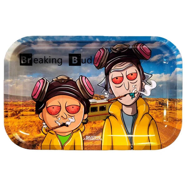 Rick & Morty "Breaking Bud" Medium Rolling Tray - Everyday Smoking 