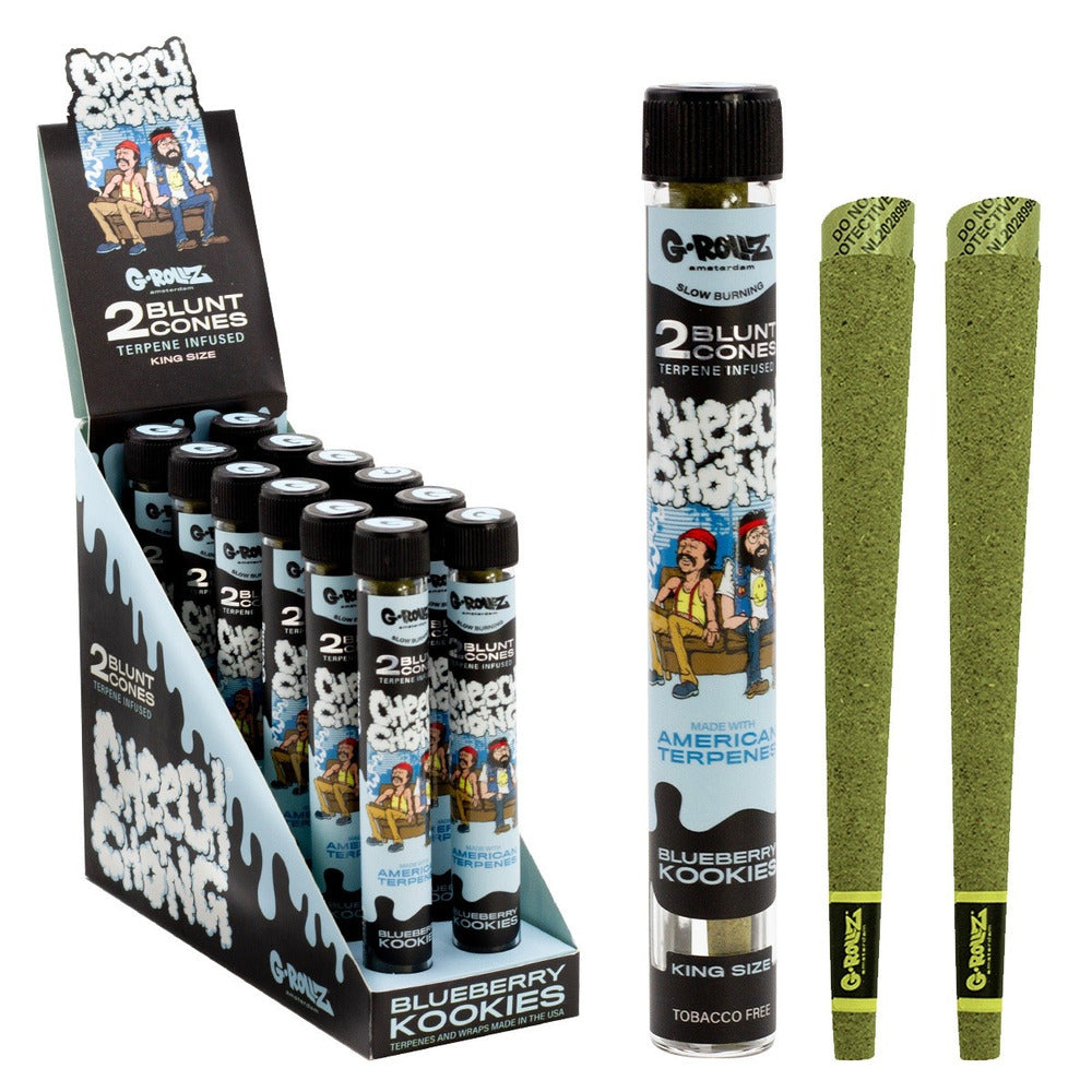 G Rollz Cheech & Chong "Blueberry Kookies" Terpene Infused Blunt Cones - Everyday Smoking 