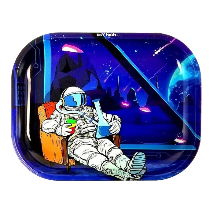 Spaced Out Astronaut Small Rolling Tray - Everyday Smoking 