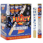 Juicy Jay Blueberry pre-rolled cones with dank 7 tip, flavored rolling cones for smooth smoking experience.