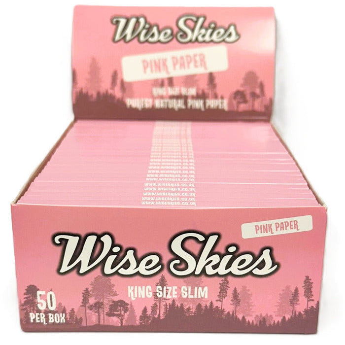 Wise Skies Pink Kingsize Rolling Papers - Everyday Smoking 
