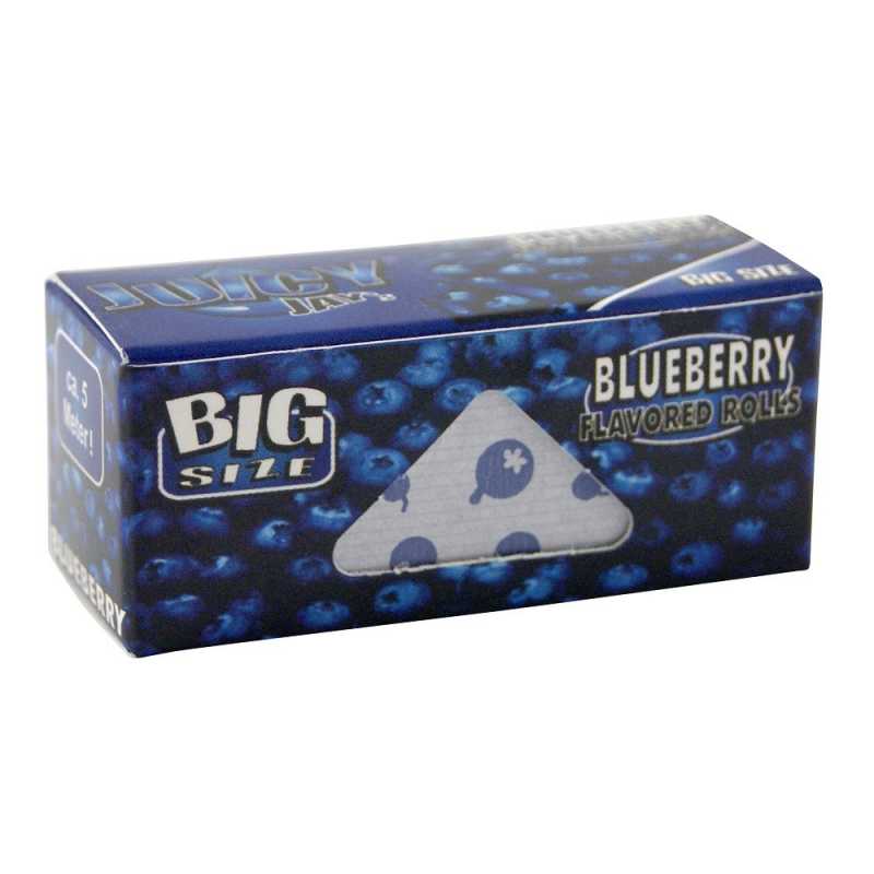 Juicy Jay Blueberry flavoured rolling paper roll big size 5 metre 15ft pack