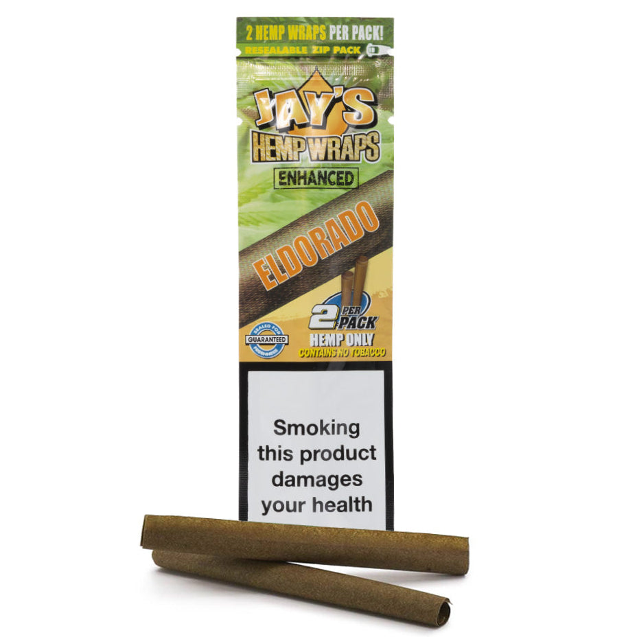 Juicy Jay Eldorado enhanced hemp wraps tobacco free blunt wraps