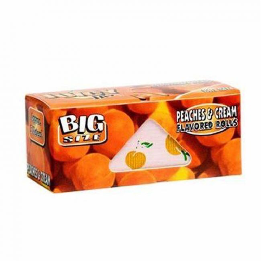 Juicy Jay Peaches and Cream flavoured rolling paper rolls big size 5 metre 15ft pack